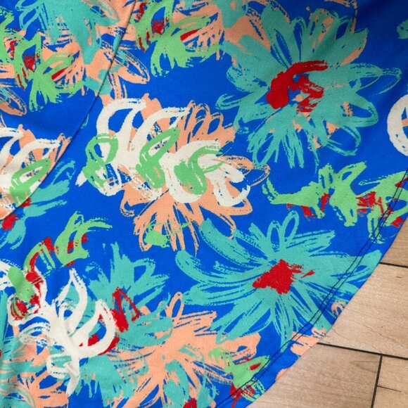 SHEIN Floral Ruffle Knit Stretch Mini Skirt Size 6 - Picture 6 of 8